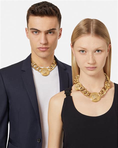 does versace make real gold|Versace medusa necklace with tag.